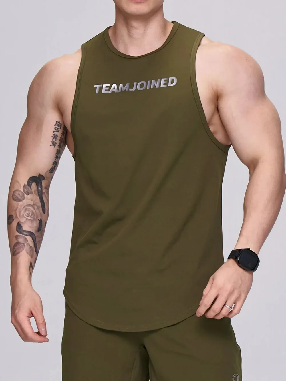 Men's Plus Size Letter Round Neck Active Tank, image 9