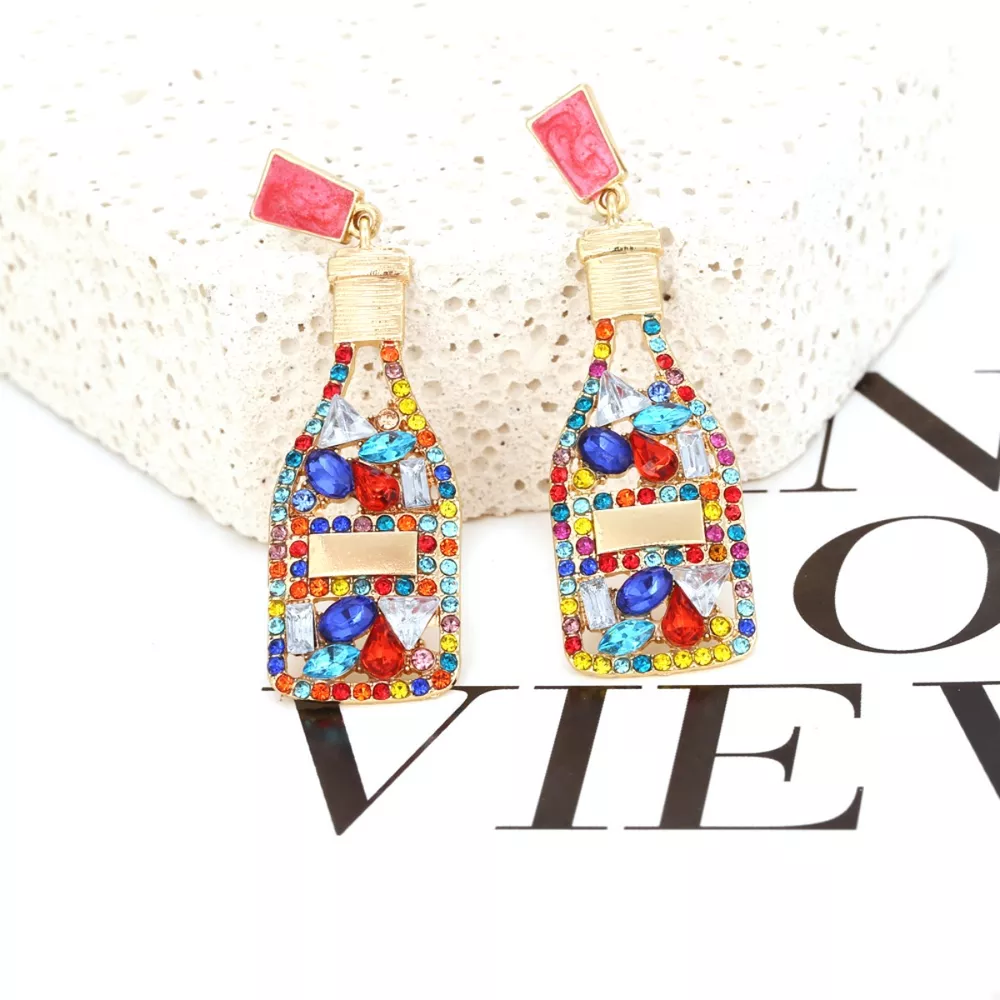Champagne Bottle Drop Earrings, image 6