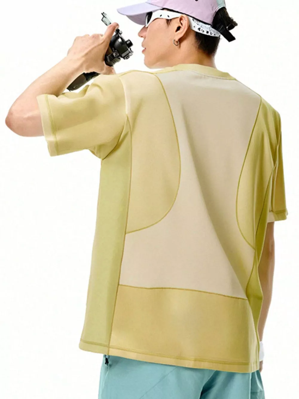 Men's Contrast Stitching Relaxed Fit T-Shirt, image 10