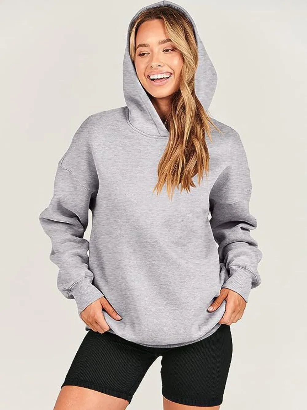 Dropped Shoulder Long Sleeve Hoodie, image 5