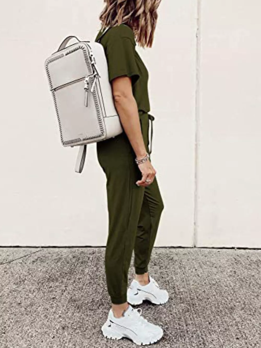 Full Size Round Neck Top and Drawstring Pants Set Plus Size, image 20