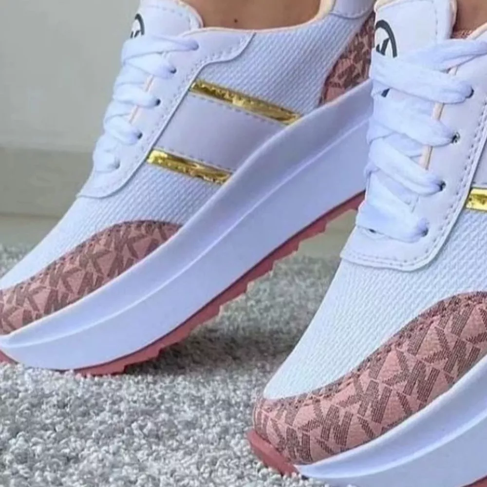 Round Toe Platform Sneakers, image 4