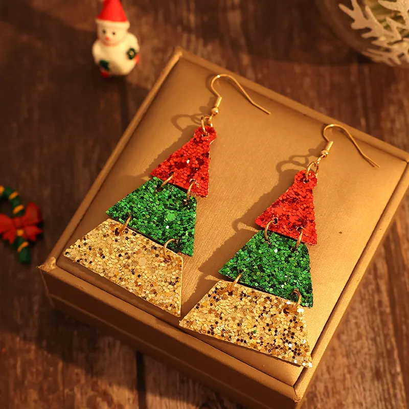 PU Leather Sequin Earrings, image 4