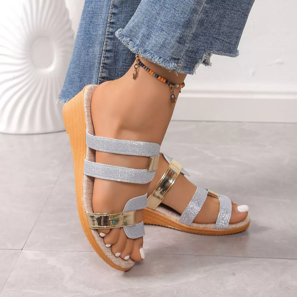Open Toe Wedge Sandals, image 6