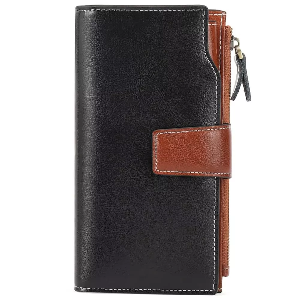 Vintage Style Long Leather Wallet