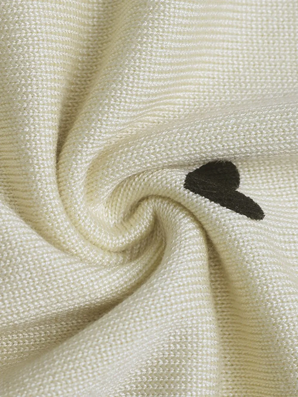 Heart Round Neck Long Sleeve Knit Top, image 3