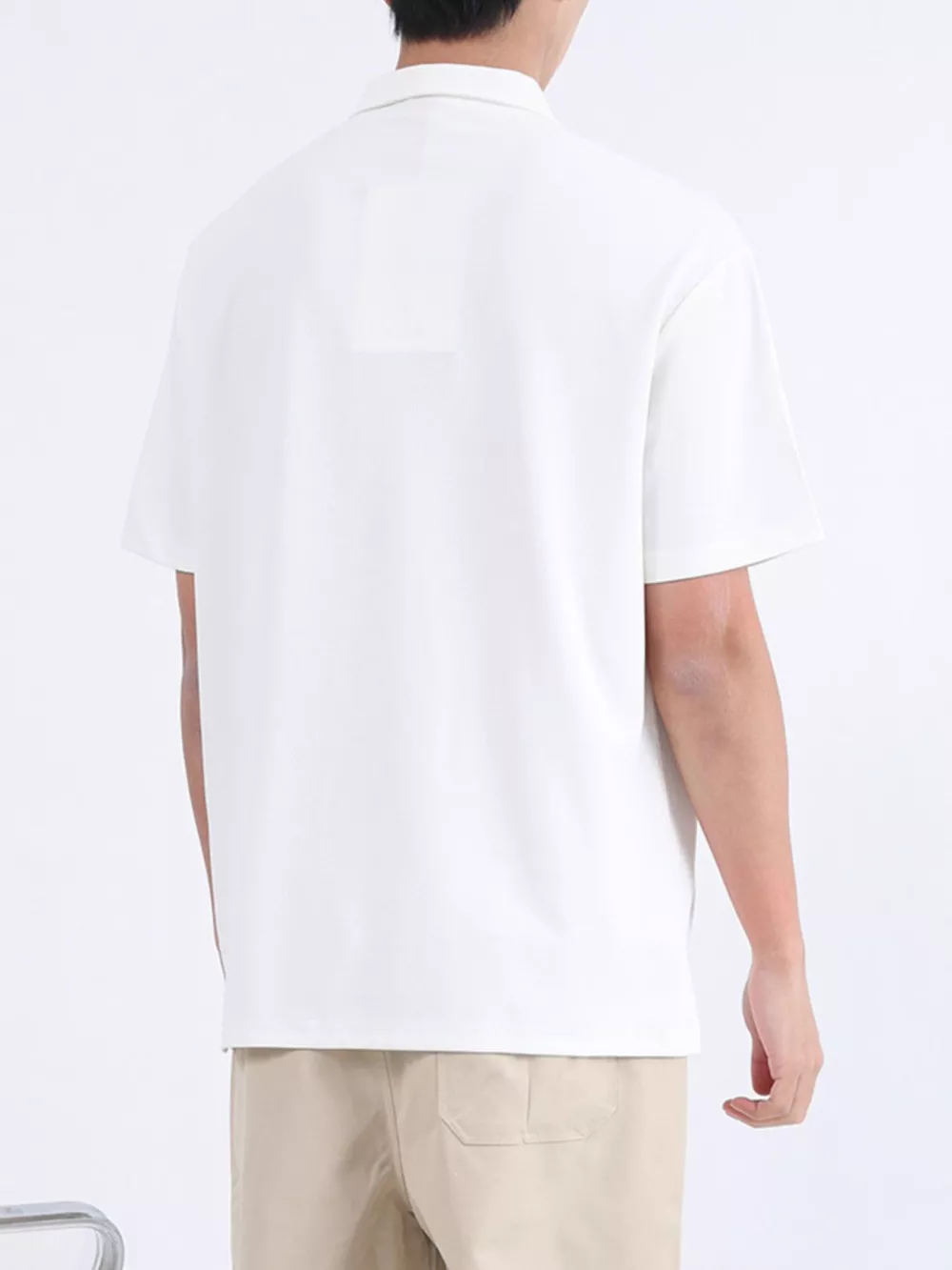 Men's Plus Size Button Detail Short Sleeve Polo, image 9