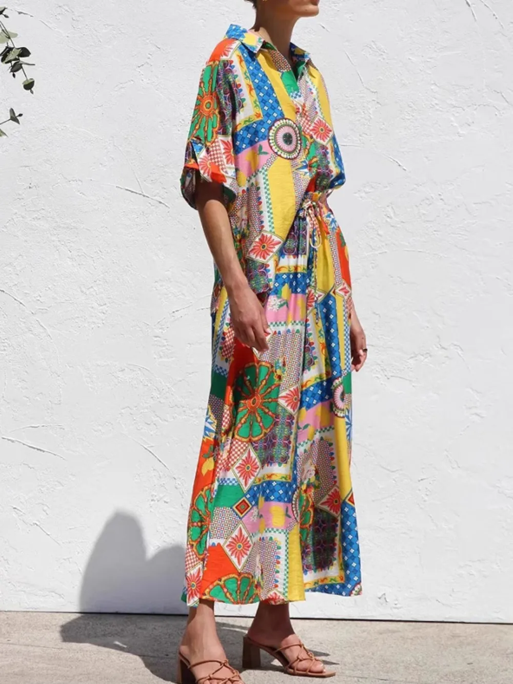 Printed Button Up Shirt and Pants Set, image 5