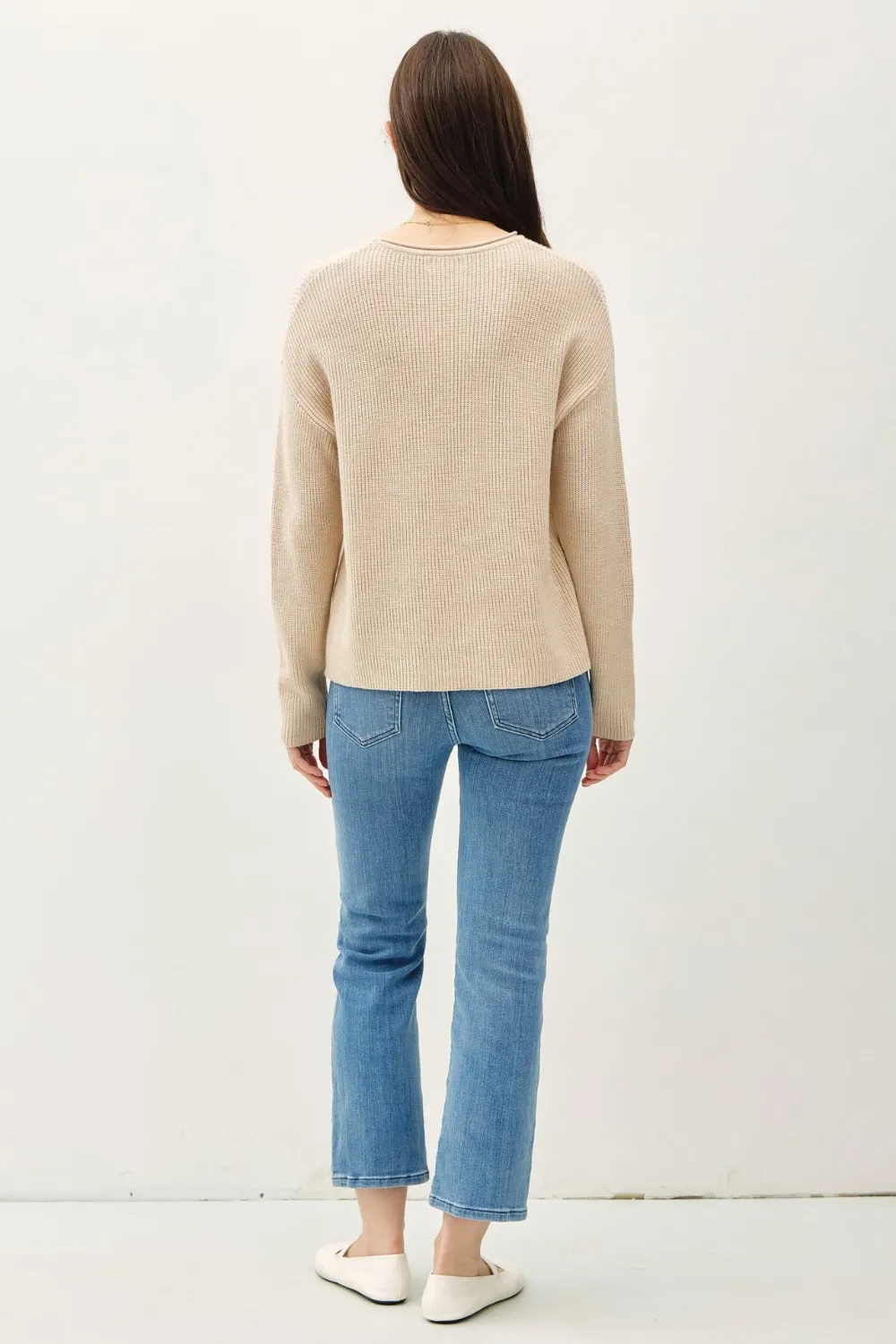 Round Neck Long Sleeve Sweater, image 2