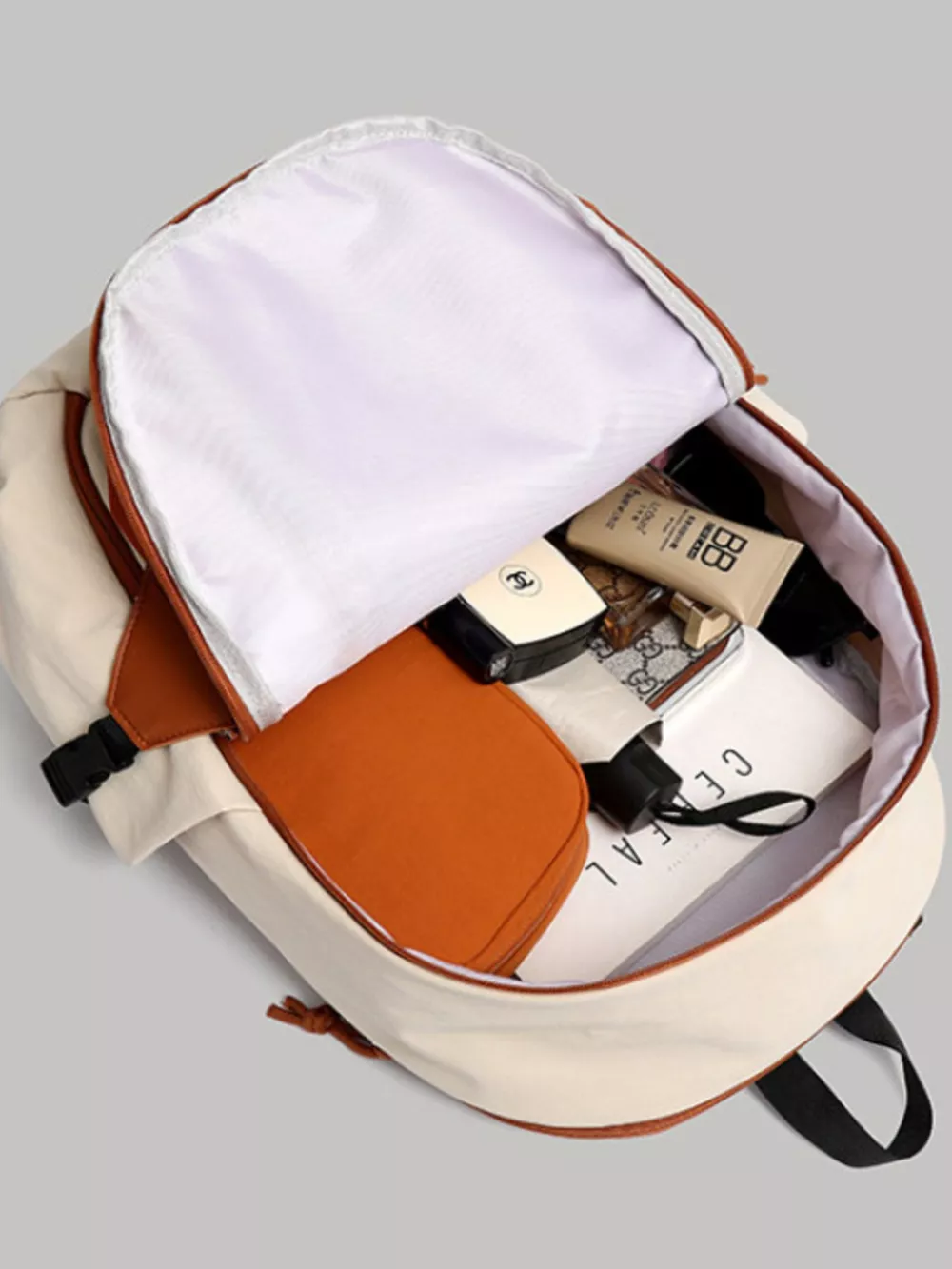 Color Block Lightweight Backpack Bag, image 8