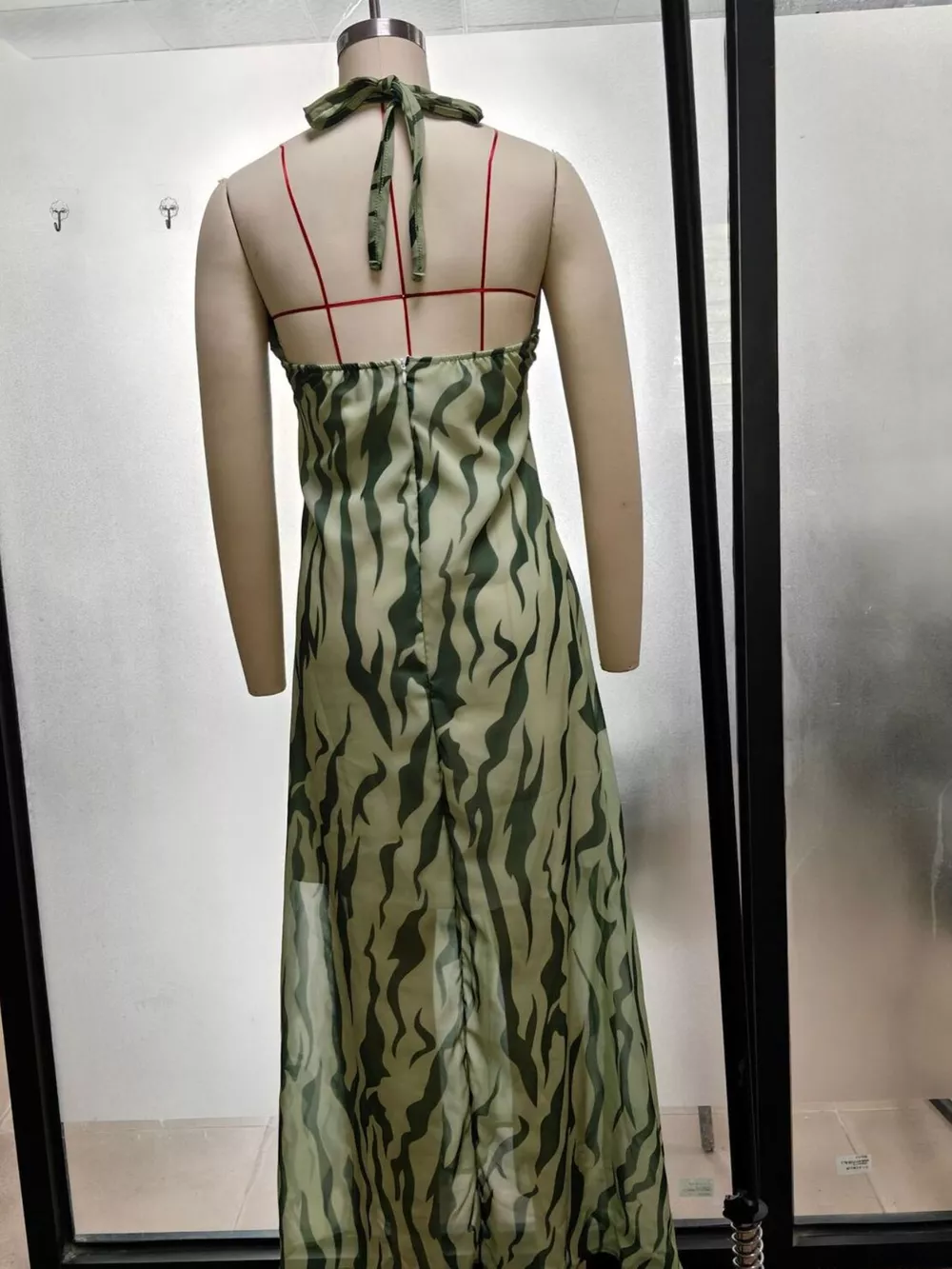 Halter Neck Ruched Maxi Dress, image 7