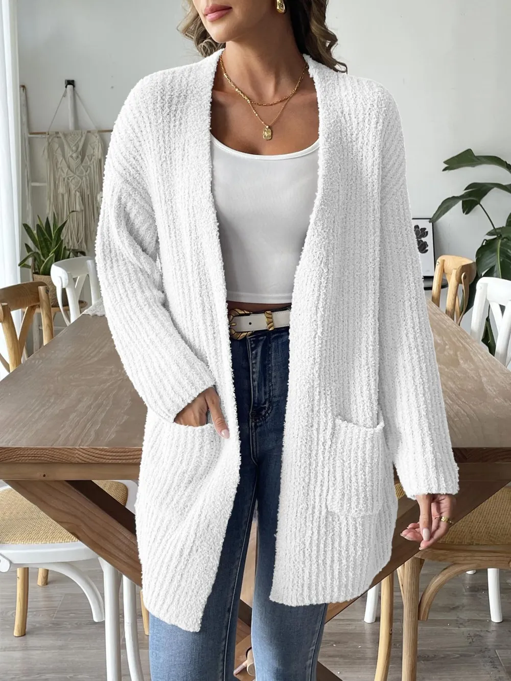 Open Front Long Sleeve Cardigan, image 7