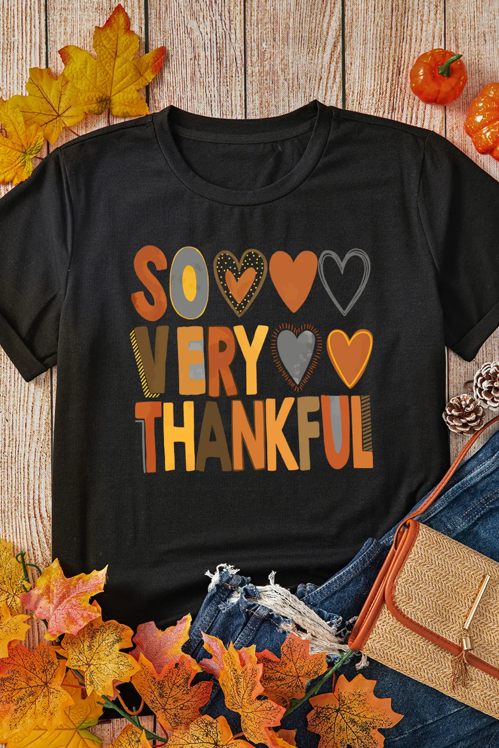 Letter Graphic Round Neck Short Sleeve T-Shirt, image 2