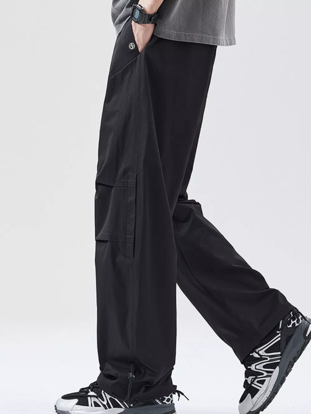 Men's Full Size Relaxed Fit Drawstring Pants Plus Size, image 8