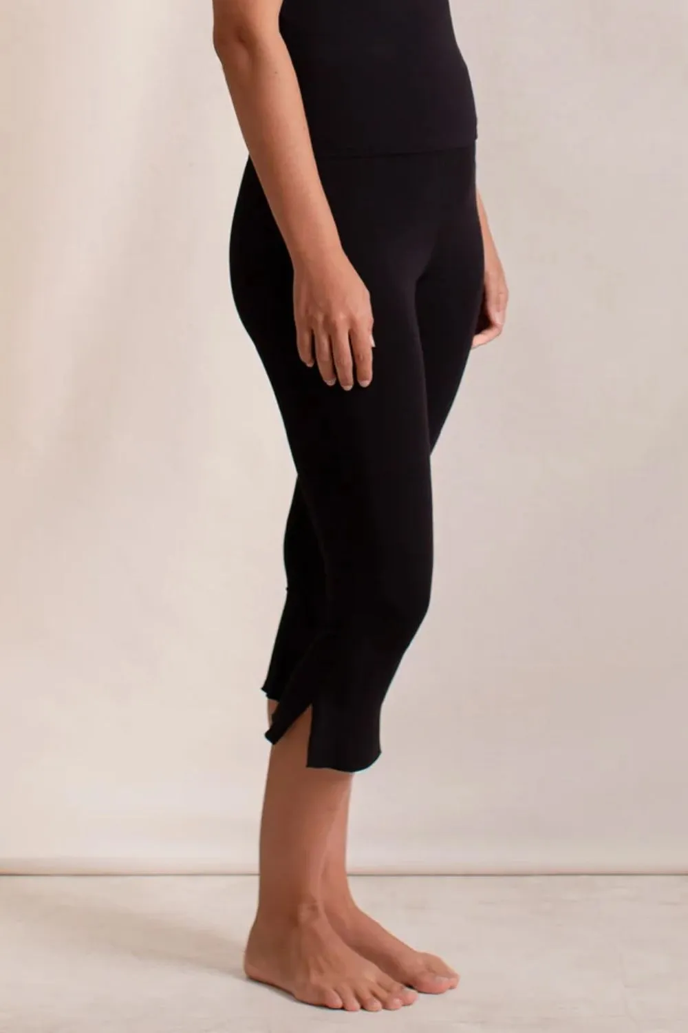 Side Slit Capris Leggings, image 5