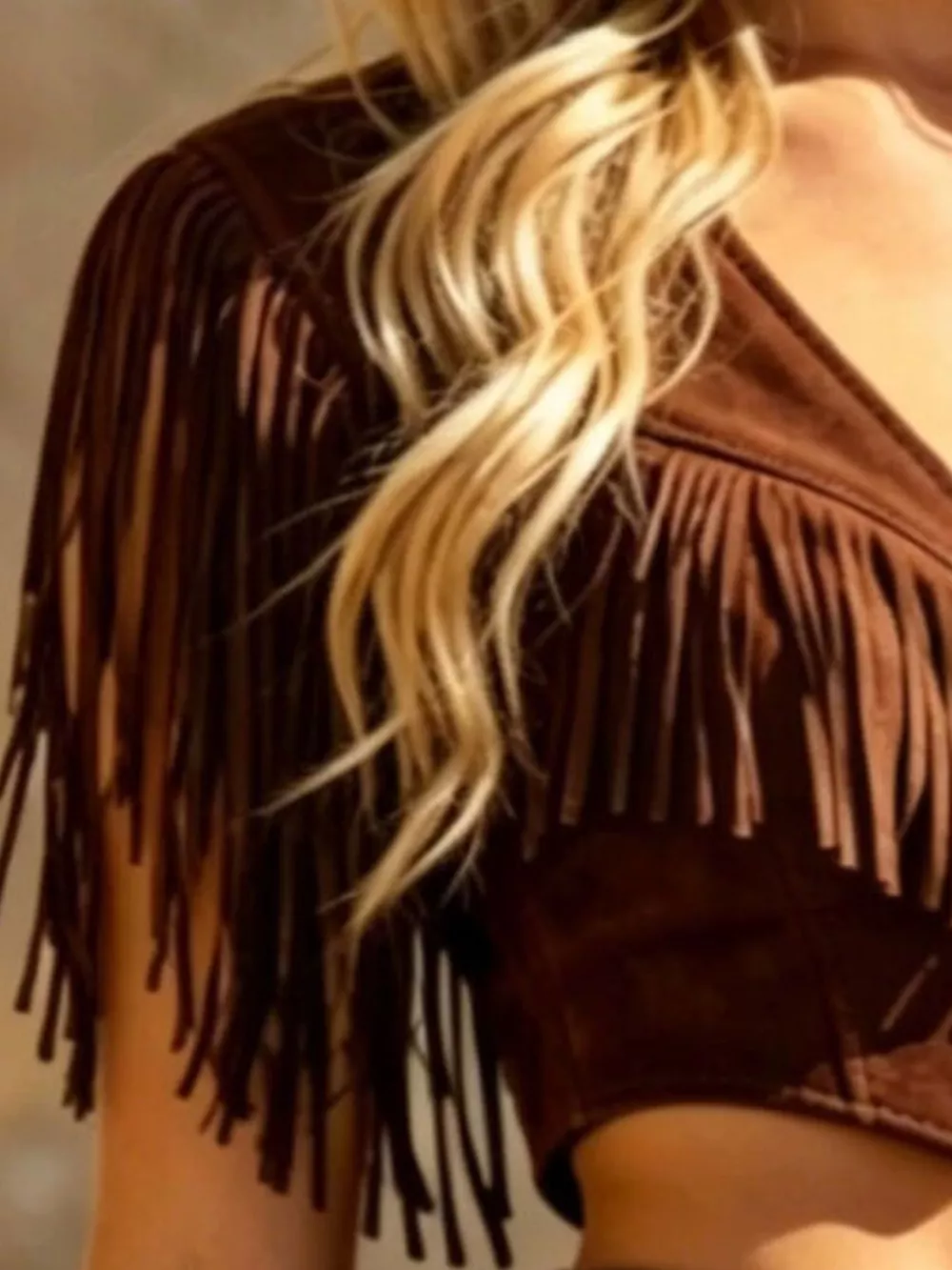Fringed Crop Top and Shorts Set, image 4