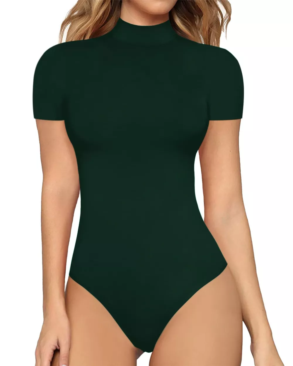 Mock Neck Short Sleeve Bodysuit, image 13