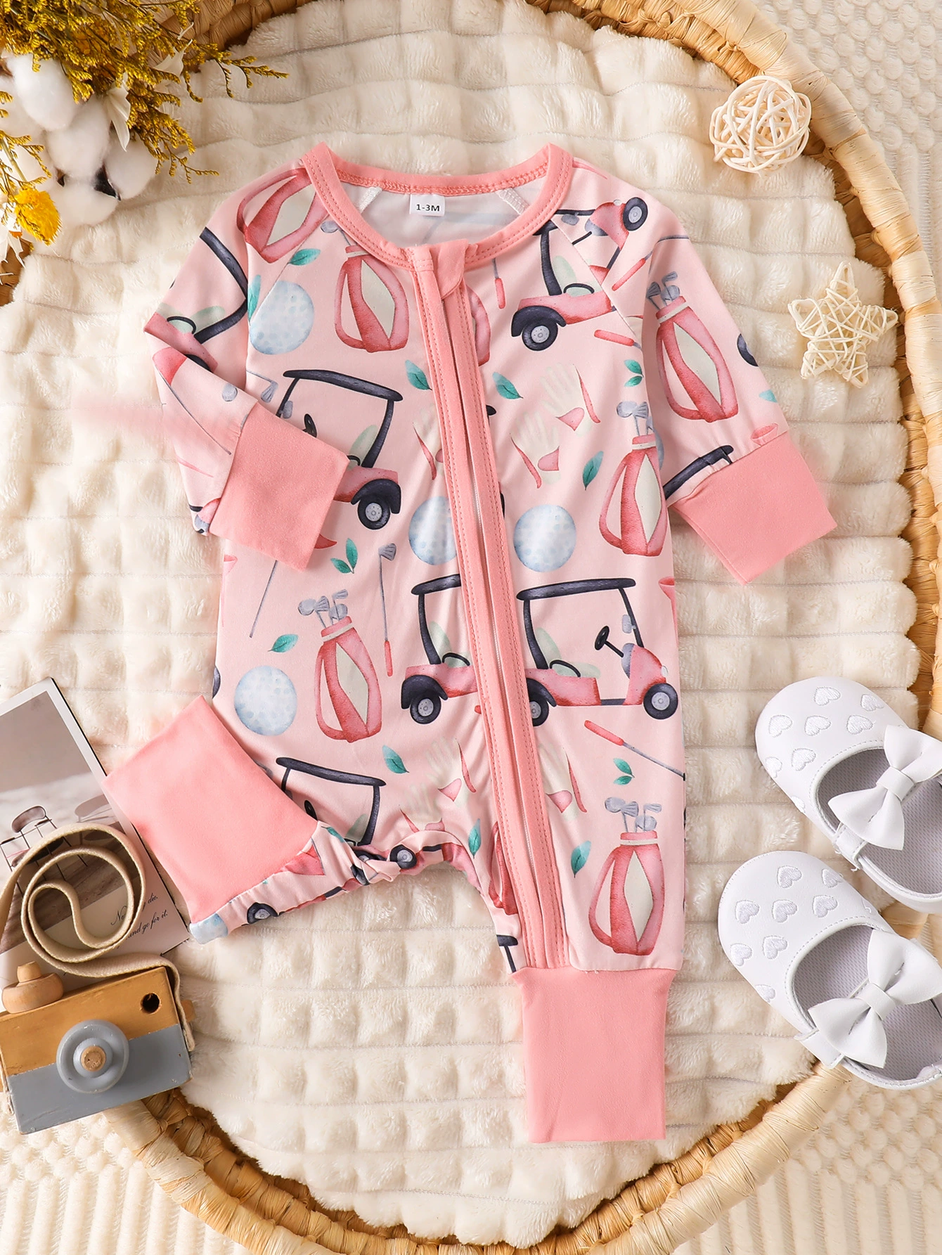 Children's Printed Long Sleeve One-Piece