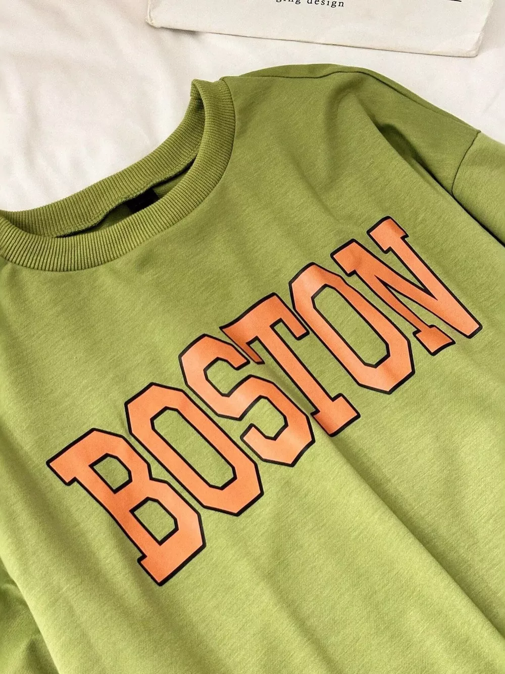 Boston Graphic Oversized Crewneck Sweatshirt, image 6