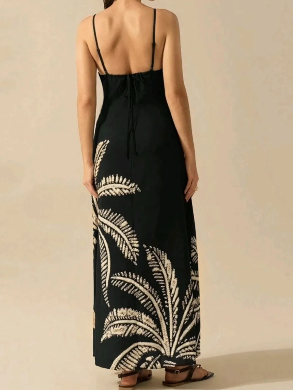 Printed Sleeveless Maxi Dress, image 3