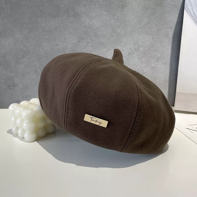 Classic Solid Color Beret Hat, image 5