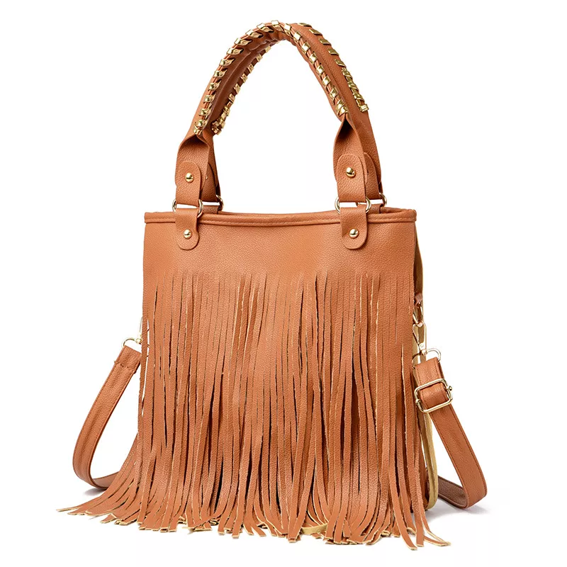 Fringe PU Leather Handbag, image 4
