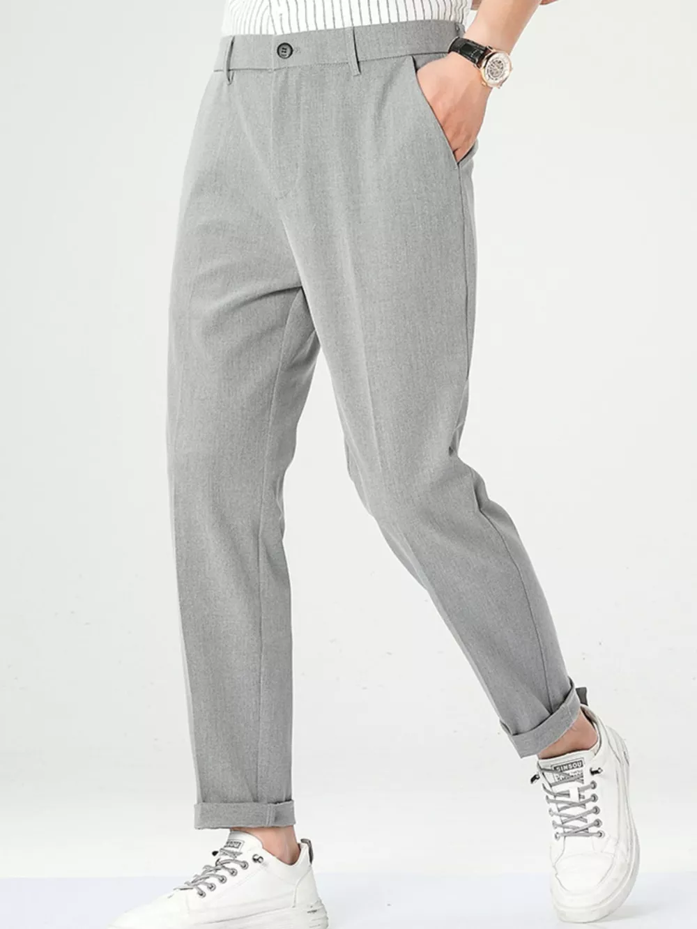 Men's Loose Fit Straight Leg Pants, image 7