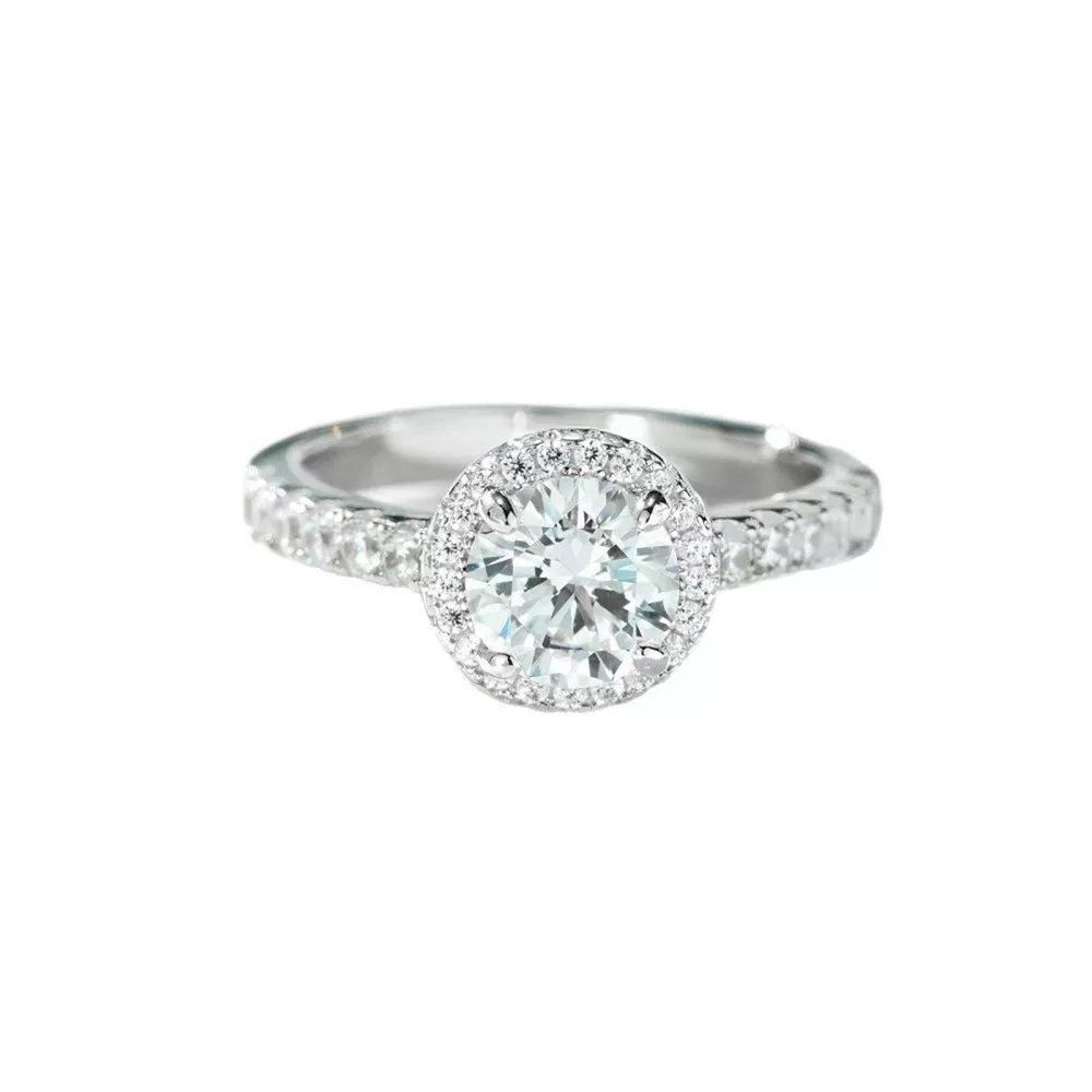 1 Carat 925 Sterling Silver Moissanite Ring, image 4