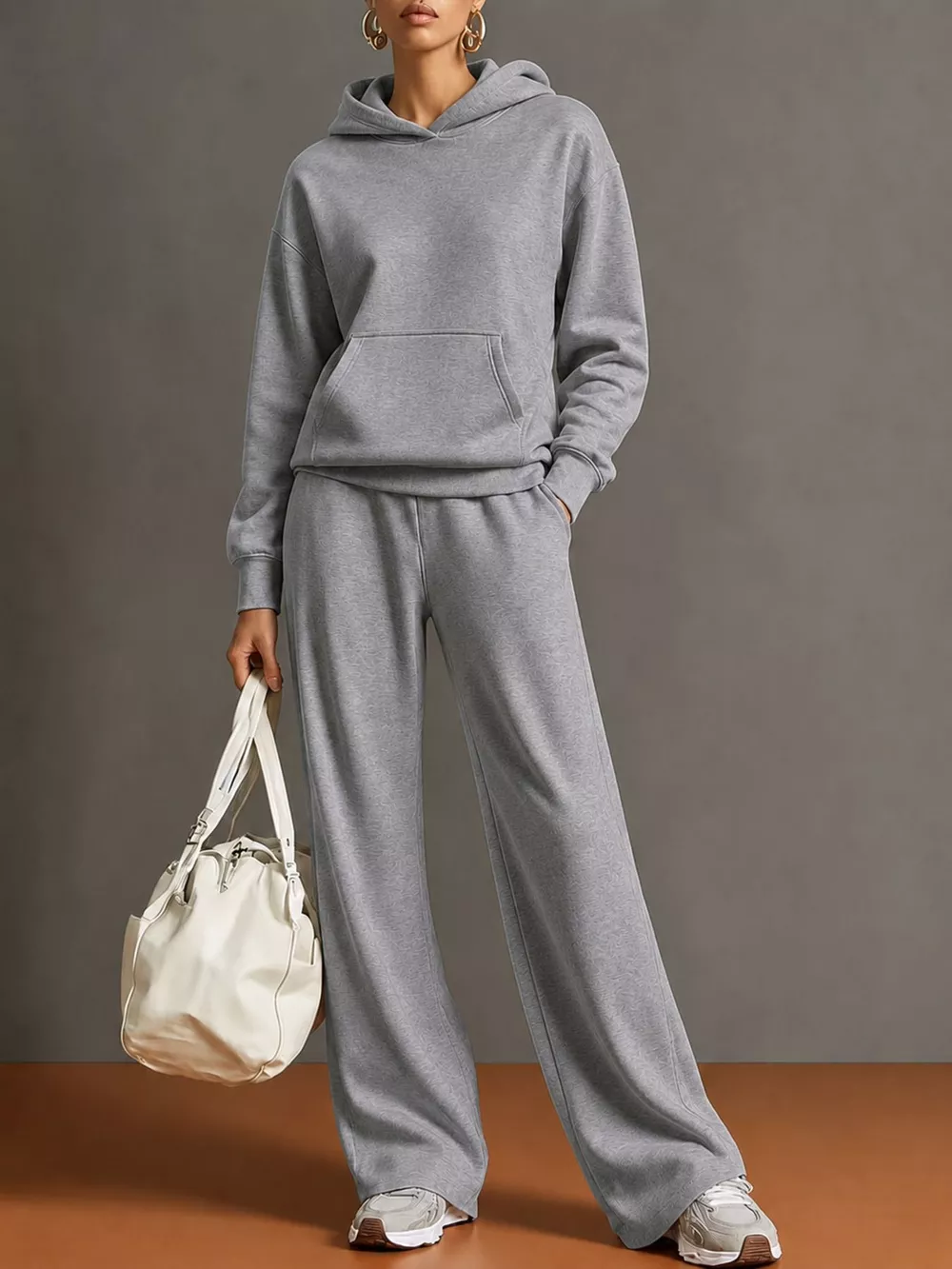 Kangaroo Pocket Hoodie and Pants Set, image 31