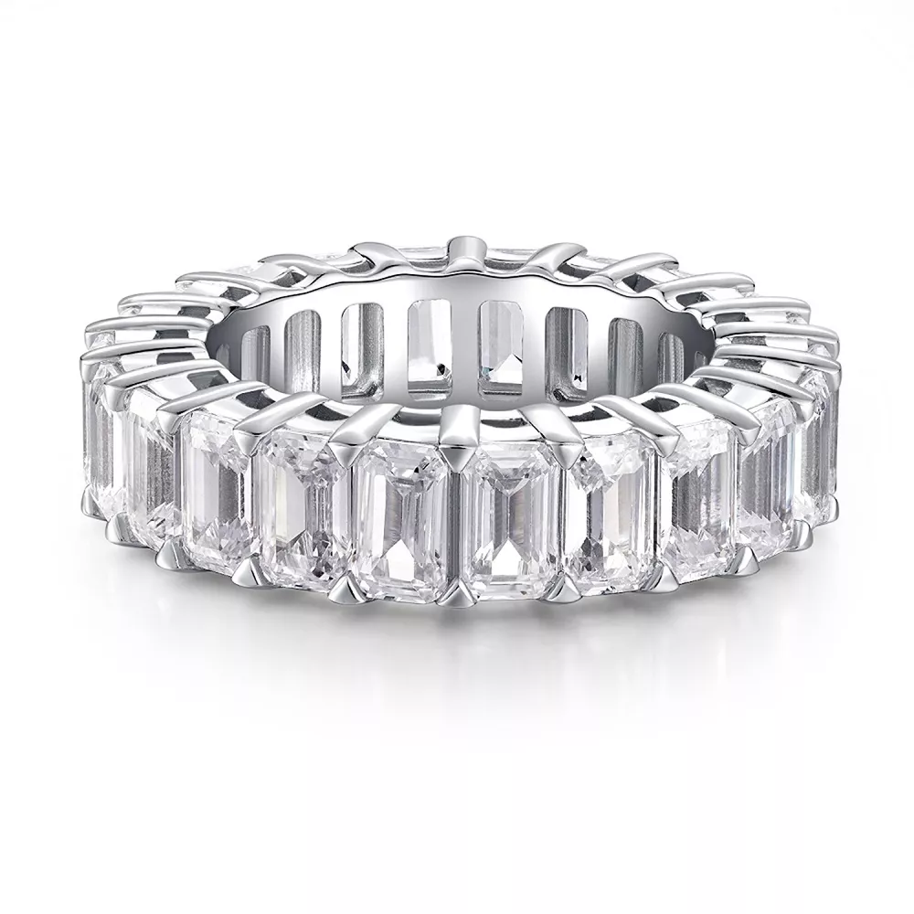 925 Sterling Silver Zircon Geometric Ring, image 4