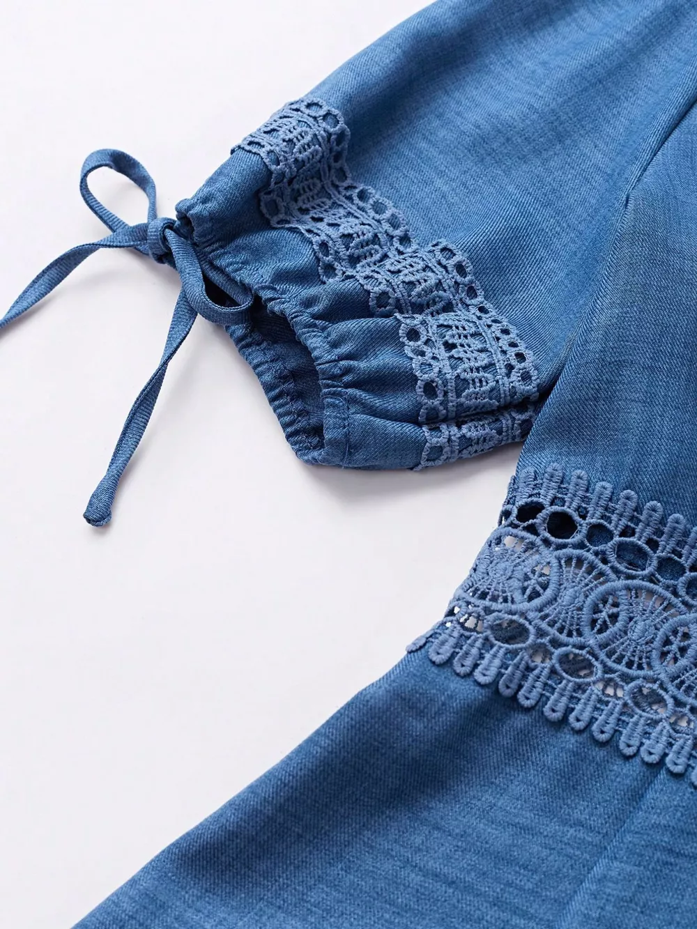 Lace Detail V-Neck Mini Dress, image 13