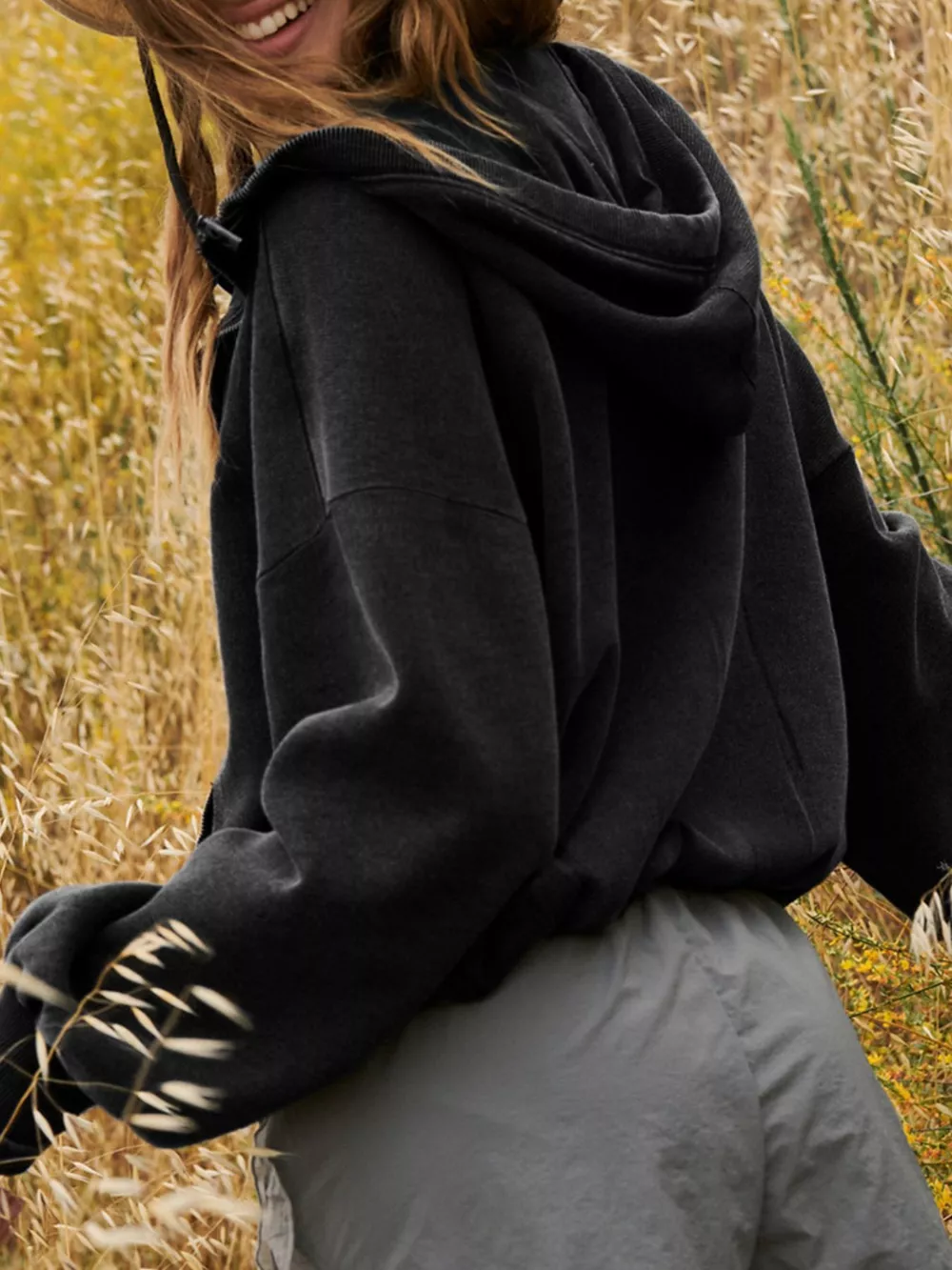 Half-Zip Dropped Shoulder Hoodie, image 10