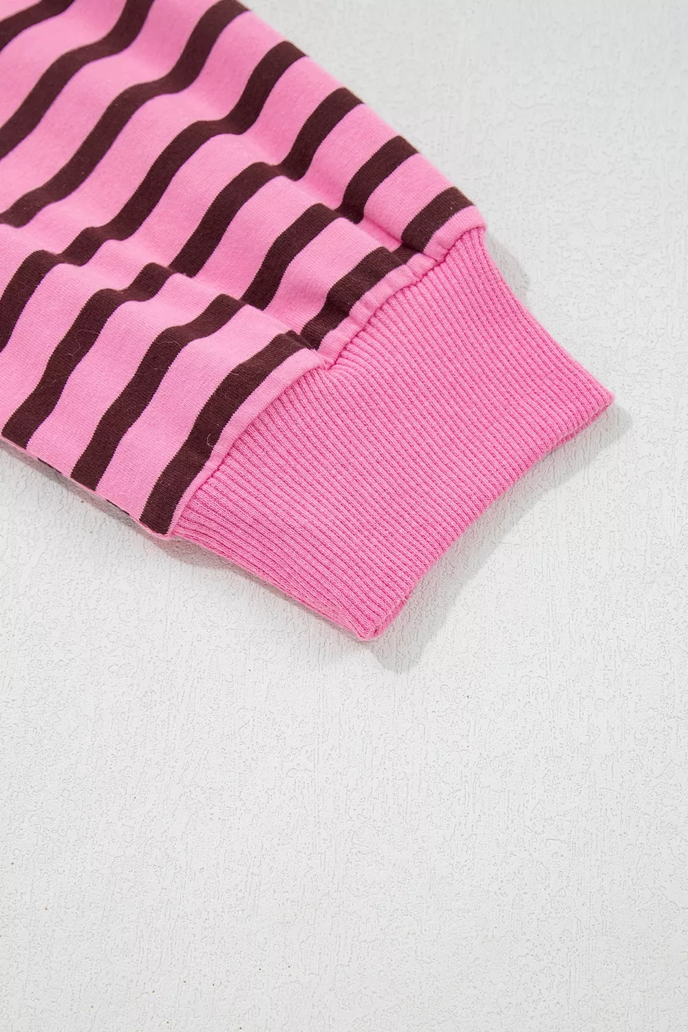 Stripe V Neck Drop Shoulder Long Sleeve Top, image 12