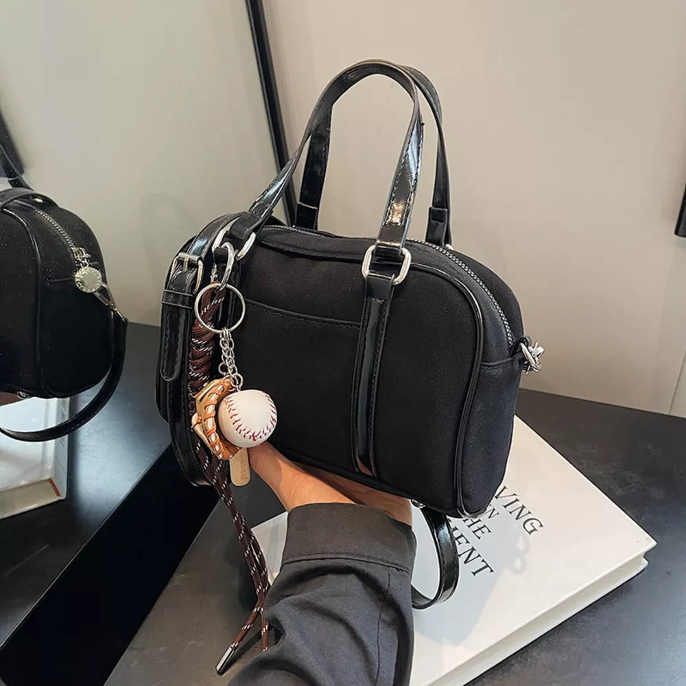 Buckle Crossbody Bag with Charm, image 5
