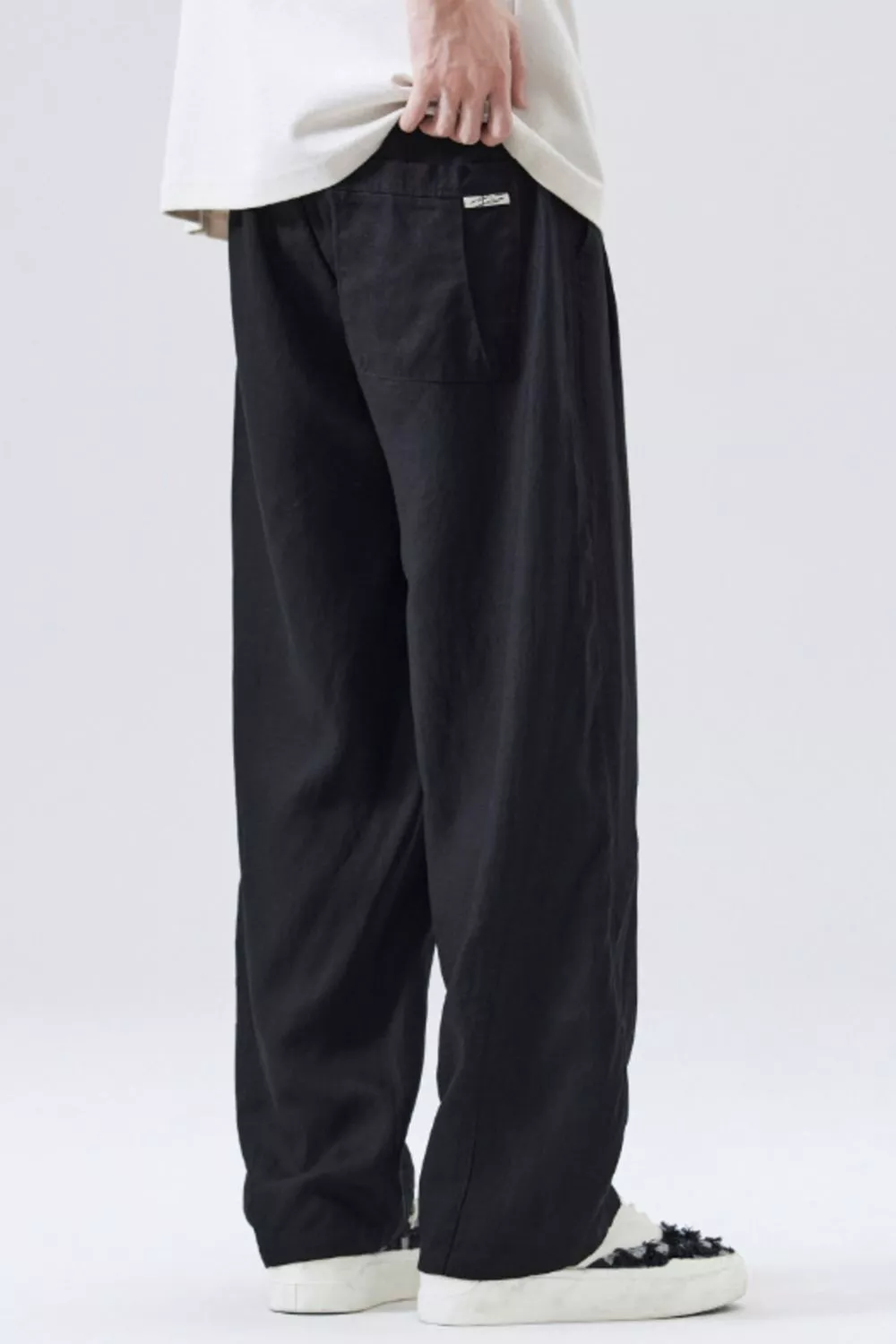 Men's Loose Fit Drawstring Casual Pants, image 4