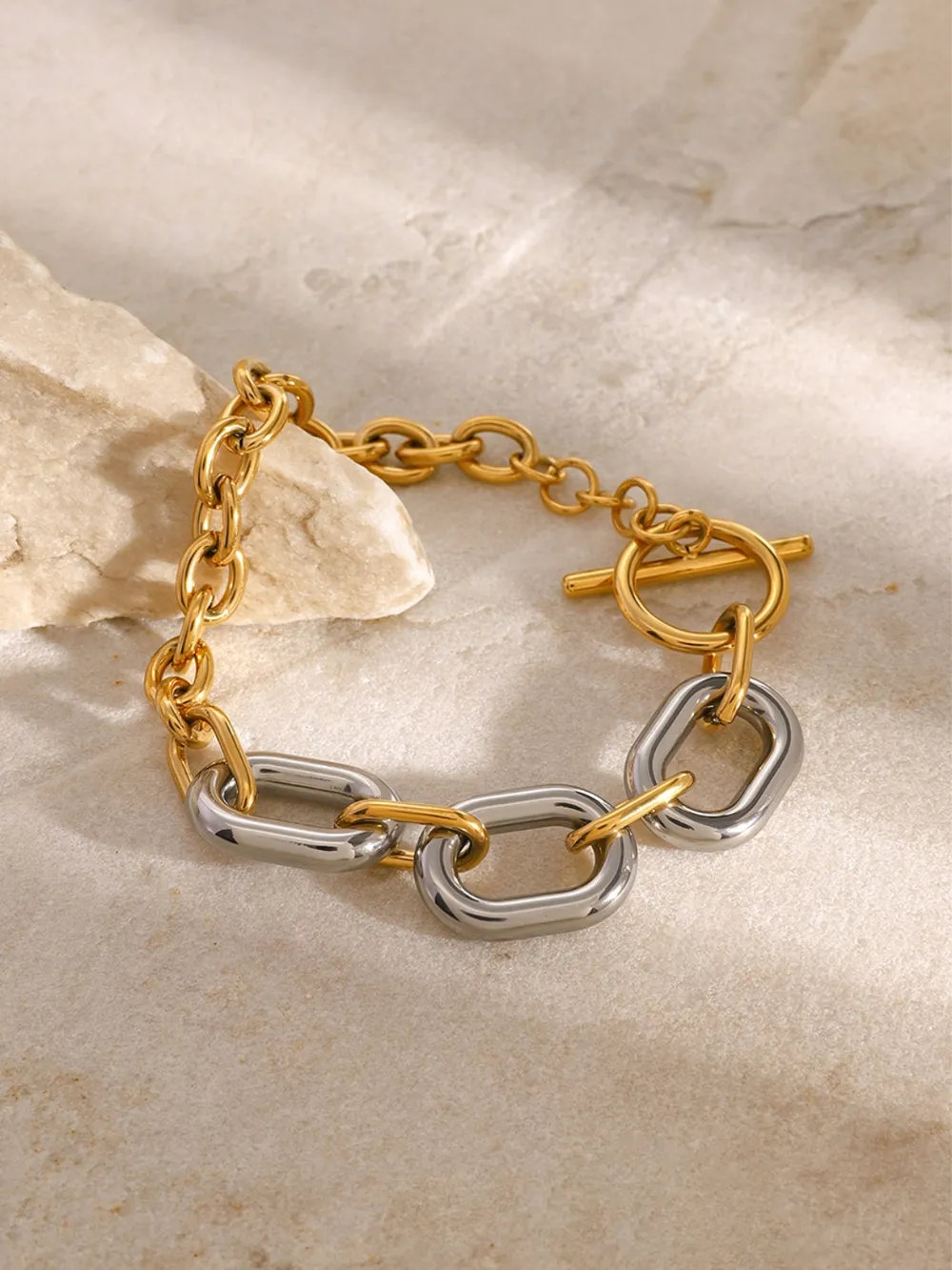 18K Gold-Plated Stainless Steel Chain Bracelet, image 5