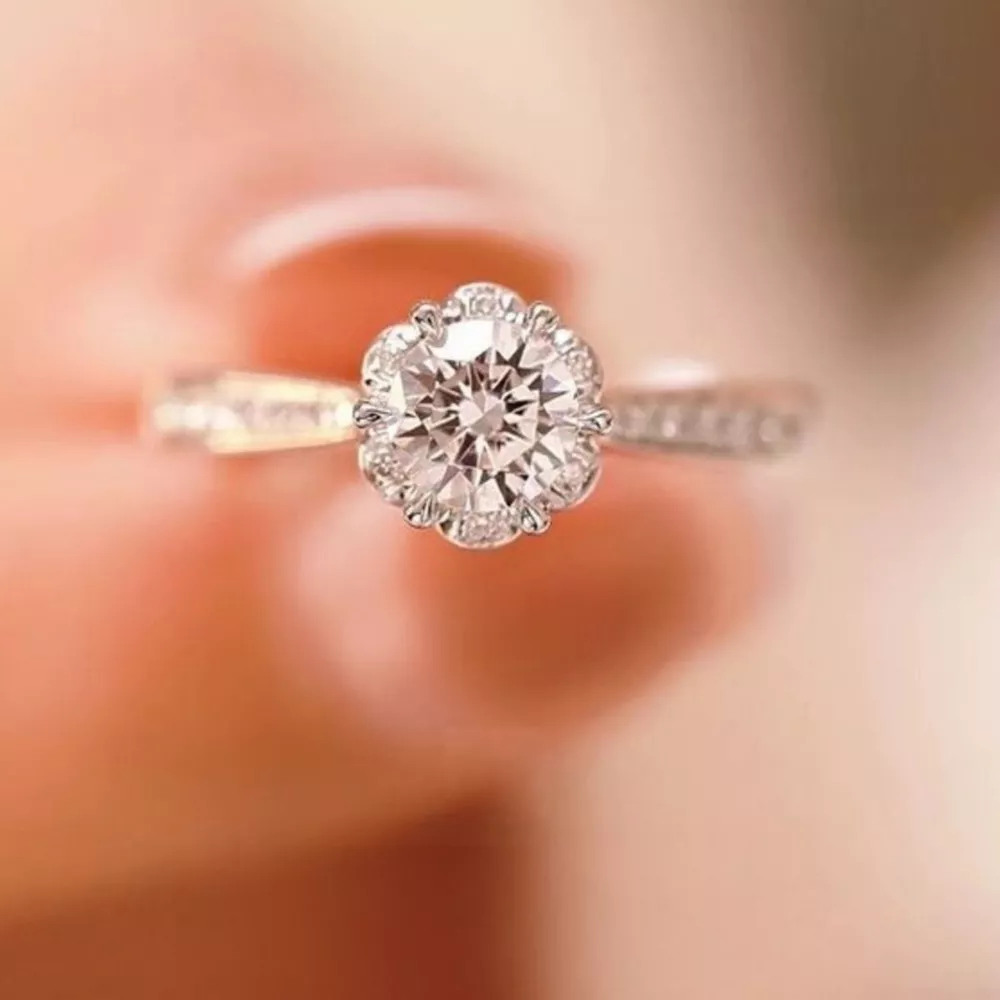 1 Carat 925 Sterling Silver Moissanite Ring, image 5