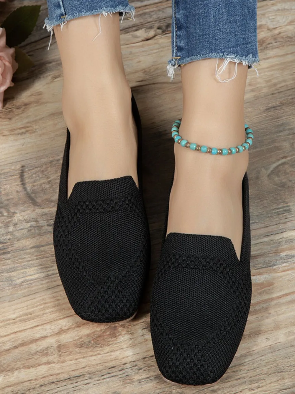 Square Toe Flat Slip-Ons, image 8