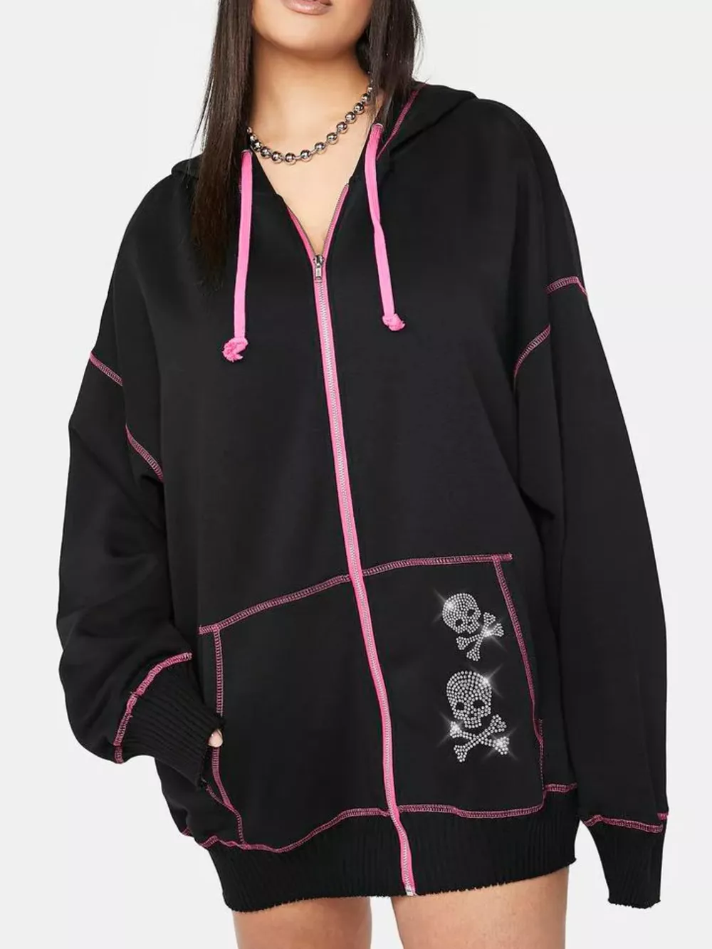 Halloween Zip-Up Drawstring Hoodie, image 10