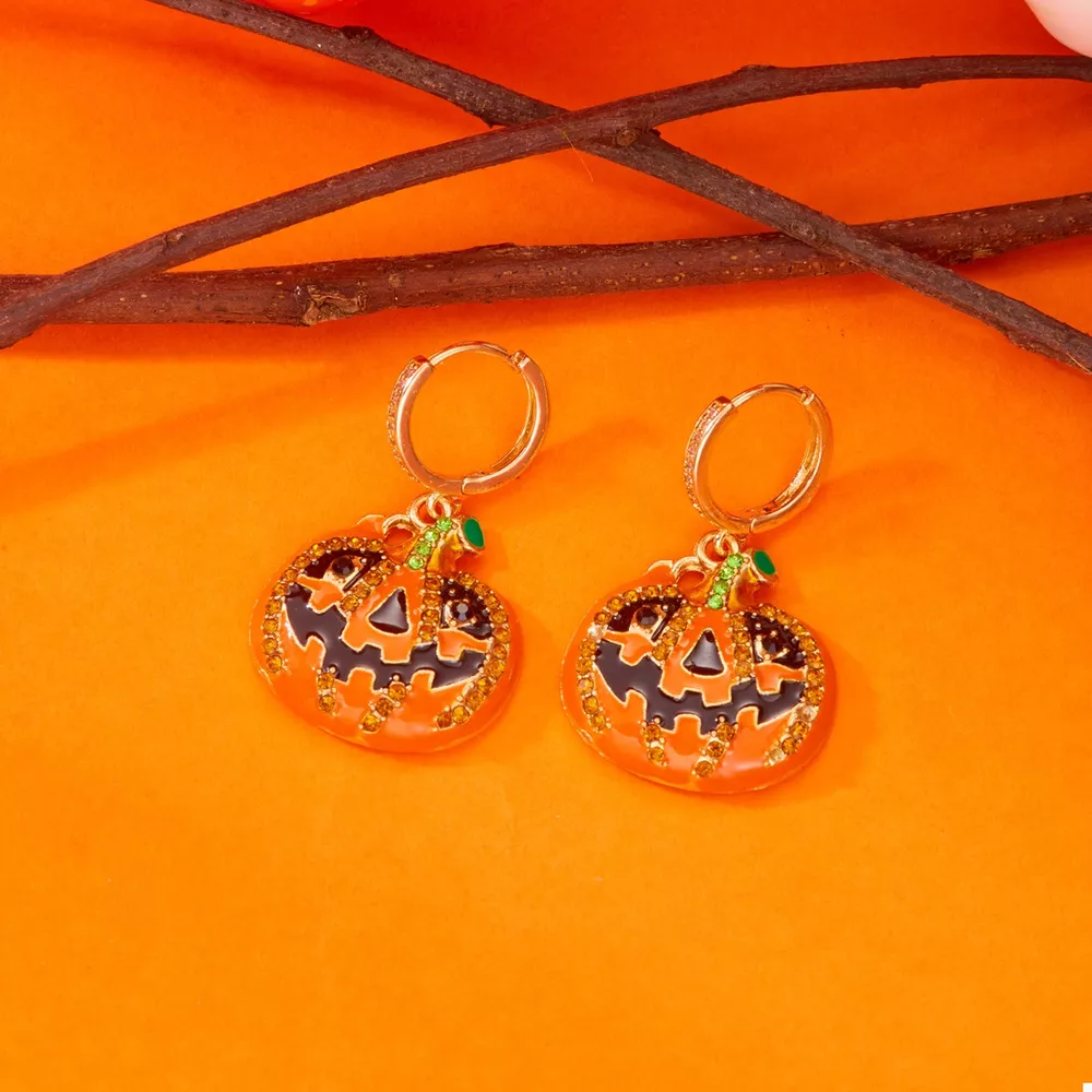 Halloween Pumpkin Drop Earrings, image 4