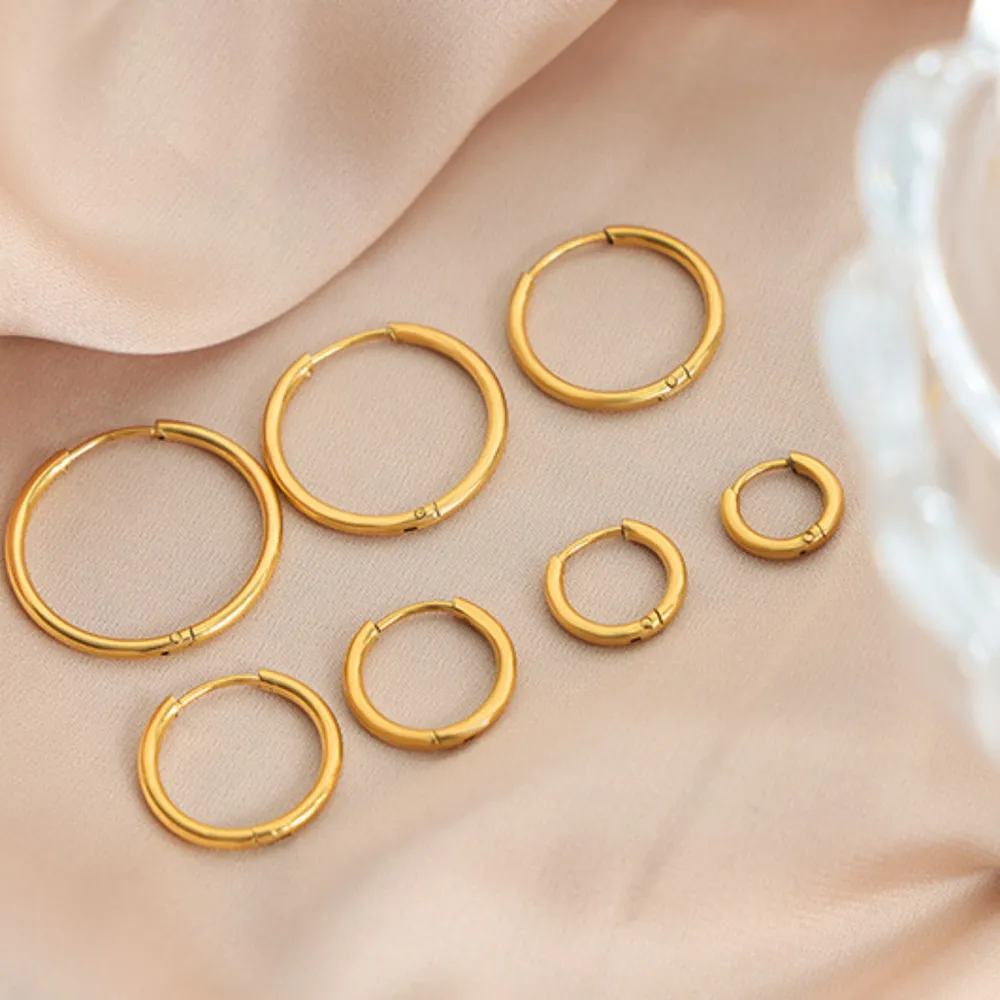 18K Gold-Plated Huggie Earrings, image 7