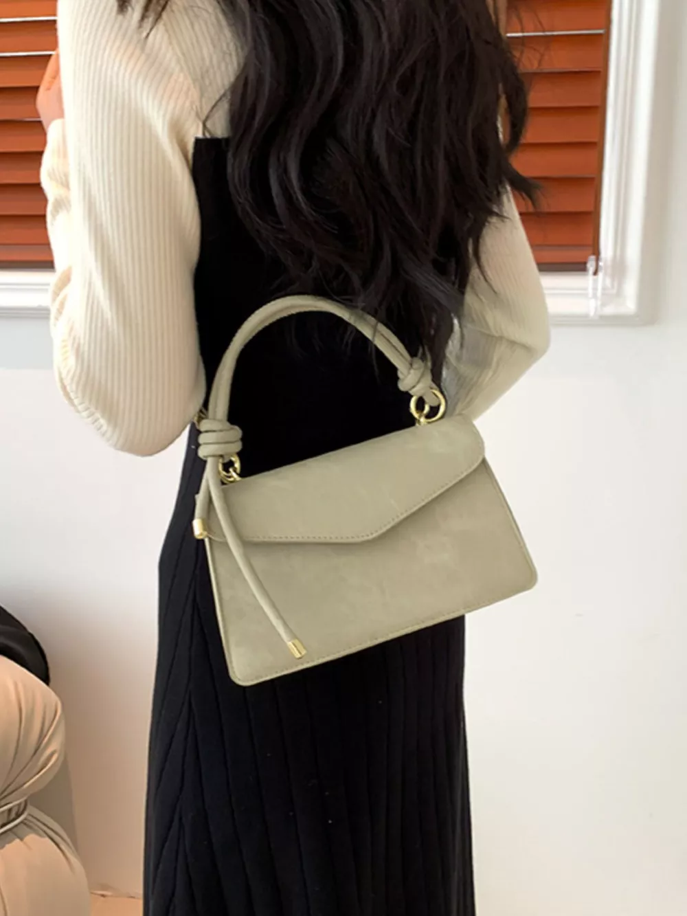 Flap Crossbody Bag with Top Handle, image 8
