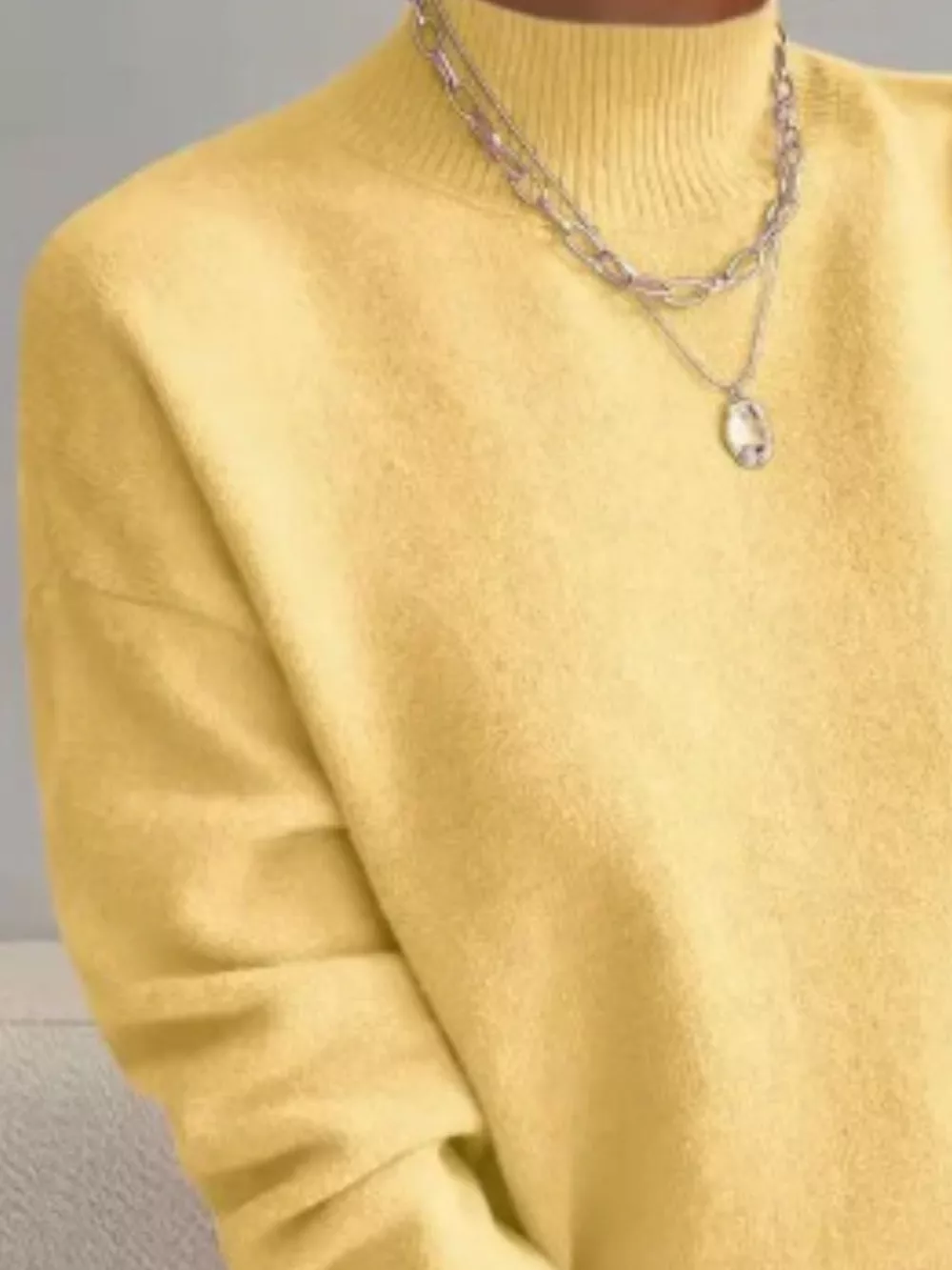Mock Neck Dropped Shoulder Sweater, image 31