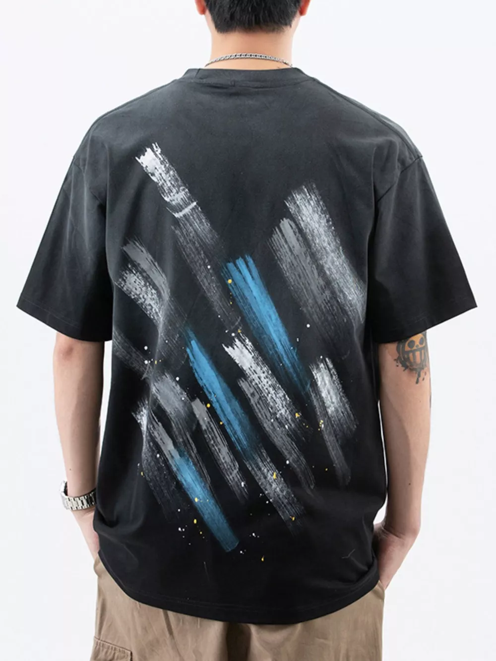 Men's Plus Size Round Neck Short Sleeve T-Shirt, image 4