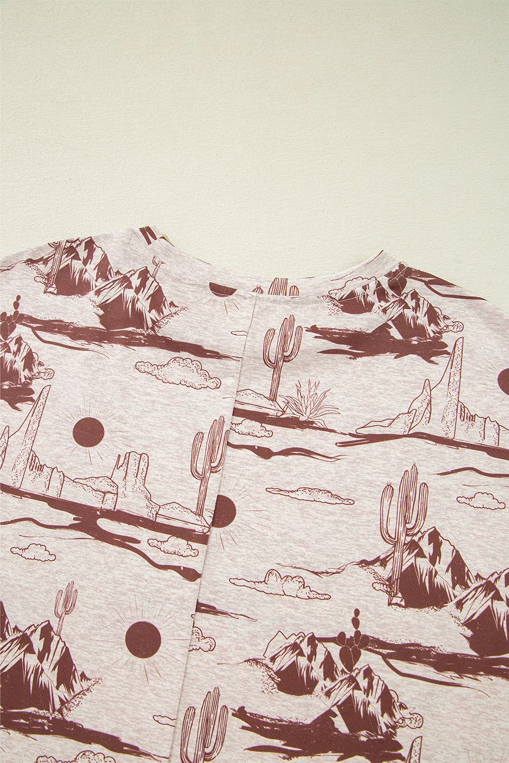 Desert Sand Print Short Sleeve Knit Top, image 6