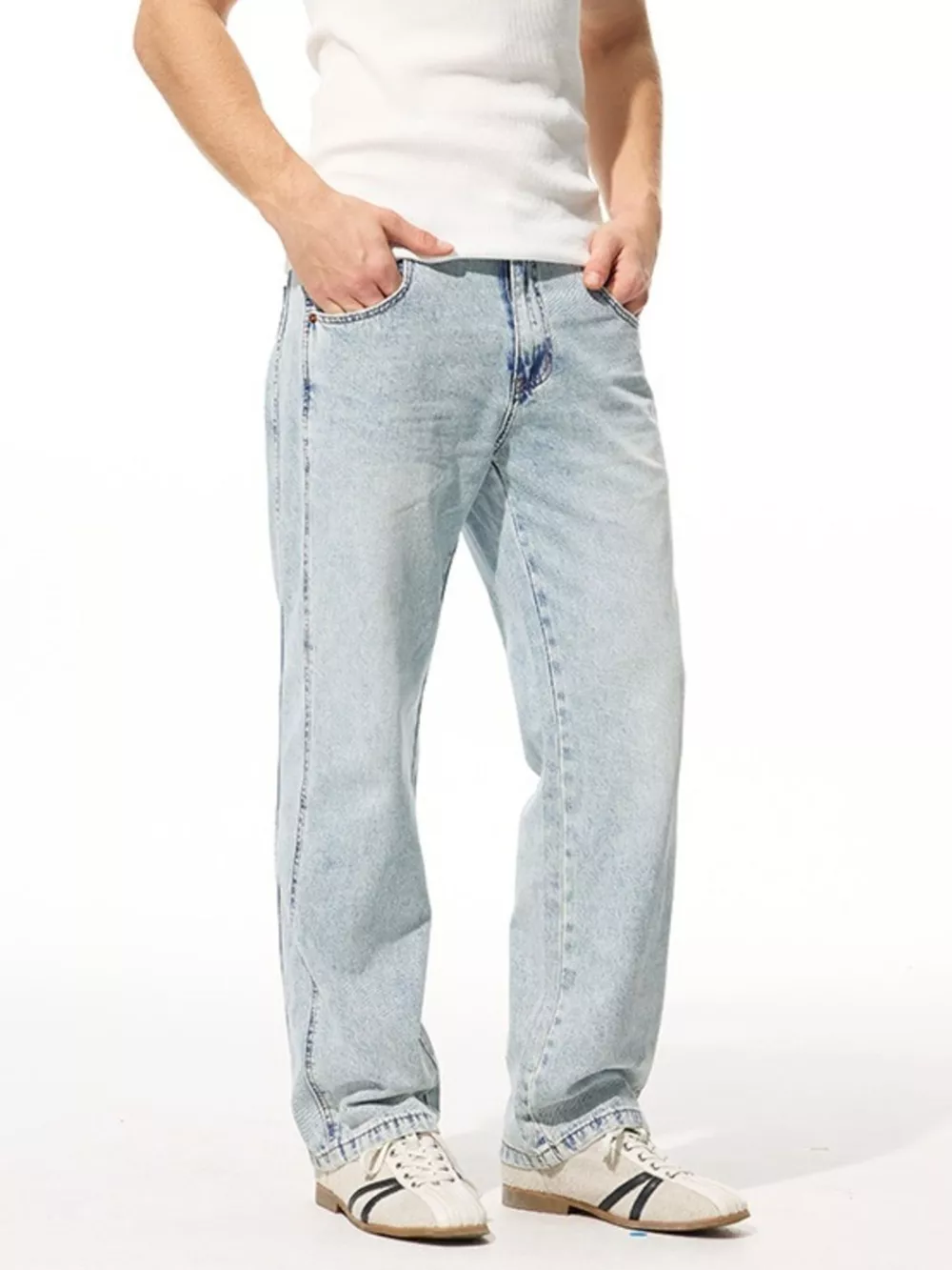 Men's Wide Leg Jeans, image 2