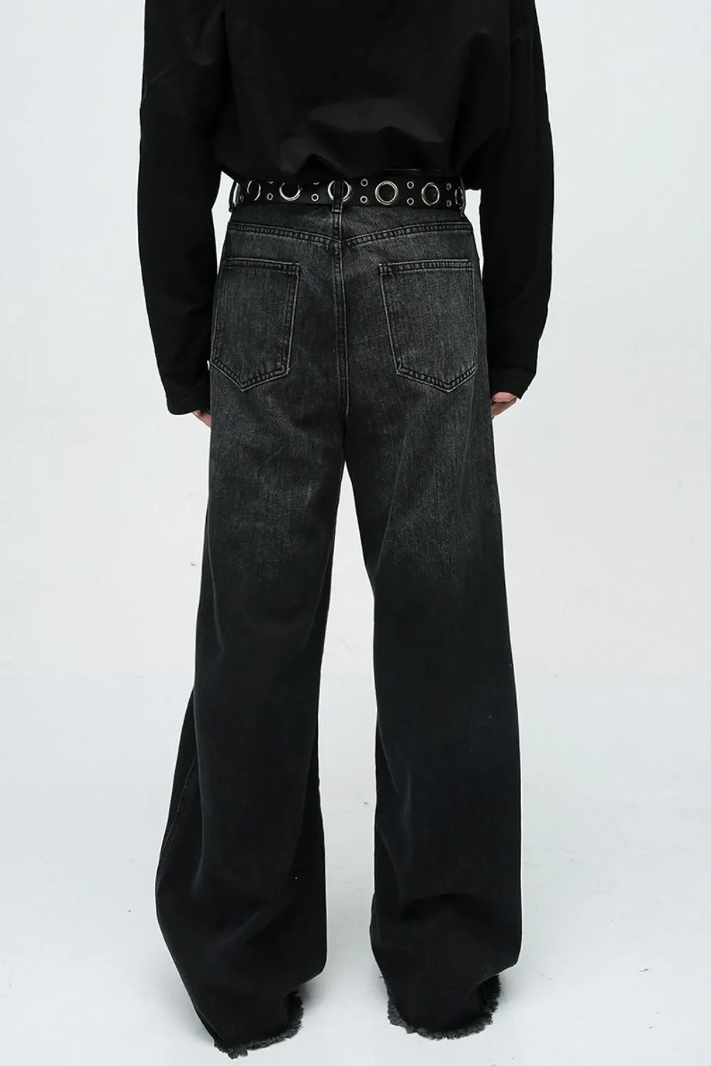 Raw Hem Jeans with Pockets, image 3