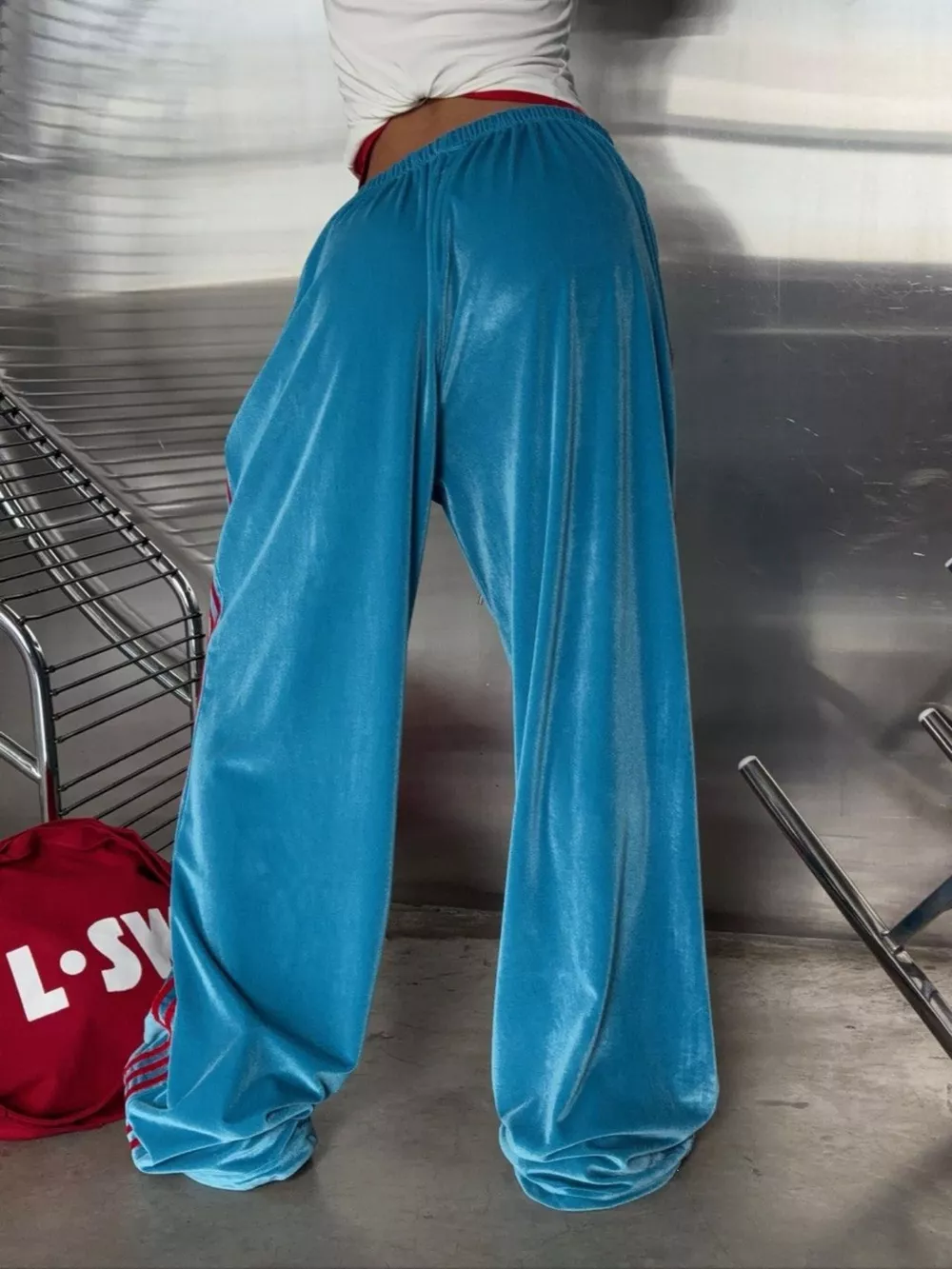 Velvet Wide-Leg Pants, image 7