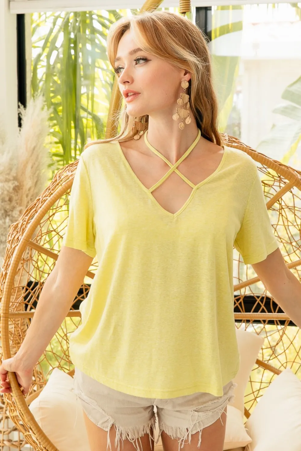 Tied Detail Short Sleeve T-Shirt, image 5