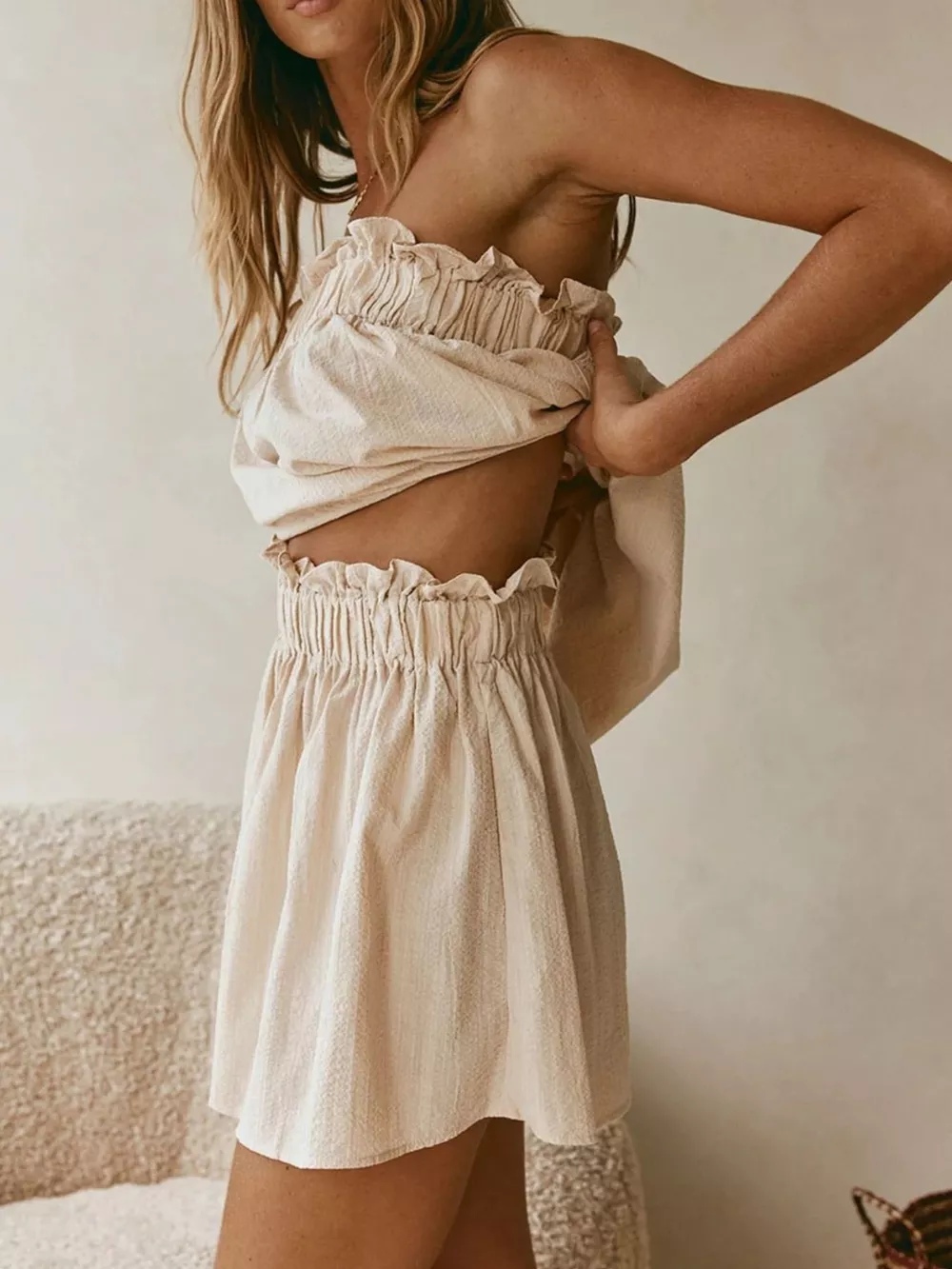 Full Size Strapless Top and High-Waisted Skirt Set Plus Size, image 13